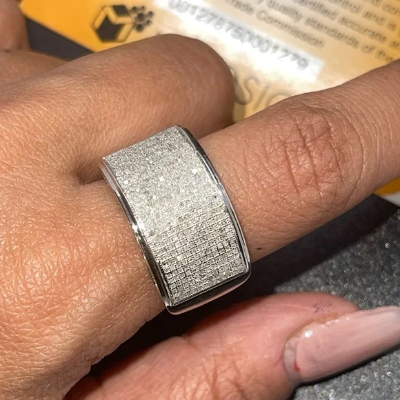 REAL diamond mens band, iced out ring for men, gift for him, Diamond mens ring - Picture 7 of 7